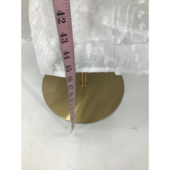 LULU'S SZ M Glamorous Element White Lurex Tie-Strap Bustier Midi Dress NEW B75 - Picture 6 of 9